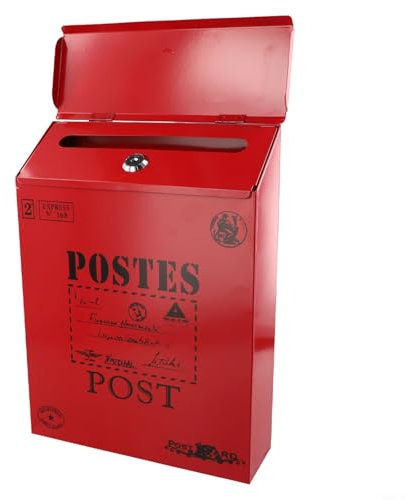 Cassetta delle lettere da parete in stile vintage, per esterni, impermeabile, e pratica