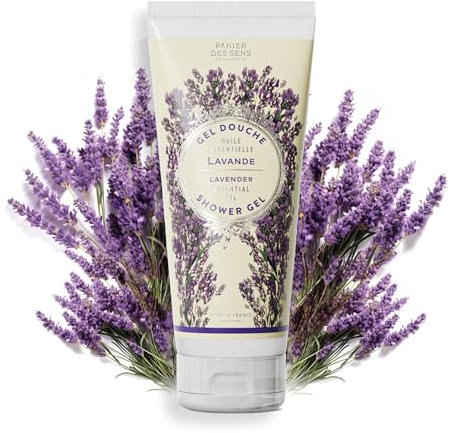 Panier des Sens – Gel de Ducha Natural de Lavanda – Gel de Ducha Hidratante – Con Aceite de Karité – 96% de Ingredientes Naturales – Fabricado en Francia – 200 ml