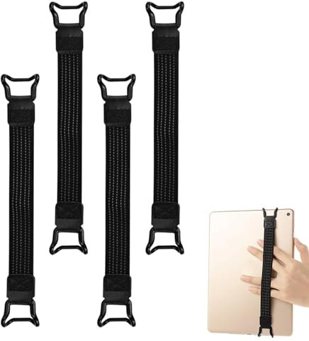 4 Pcs Elastic Hand Strap for Tablet, Non-slip Finger Holder Grip for Kindle Phone Etc