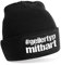 Beanie Strickmütze mit Spruch | #geilertypmitbart - Geiler Typ mit Bart | schwarz | Unisex SoftTouch angenehm weiche und warme Wintermütze | OneSize Einheitsgröße für Erwachsene