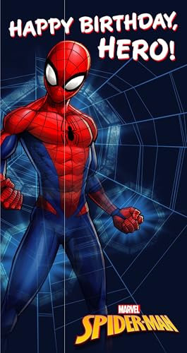 Marvel Spiderman-Geburtstagskarte für Jungen, einzigartiges Spiderman-Design für junge Jungen/Mädchen, Happy Birthday Karte für Bruder/Neffen/Enkel/Sohn/Patensohn, niedliche