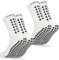 Gain The Edge Soccer Grip Socks - 2pc Set - Medium - White