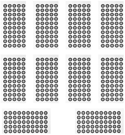 VZU 500 Stück 3D Scan Marker, ID 3mm OD 6mm, Wiederverwendbare Reflektierende Punkte, Präzise Tracking-Punkte für Präzise 3D Bewegungsanalyse, Reverse Engineering, Inspektion, für 3D-Scanner