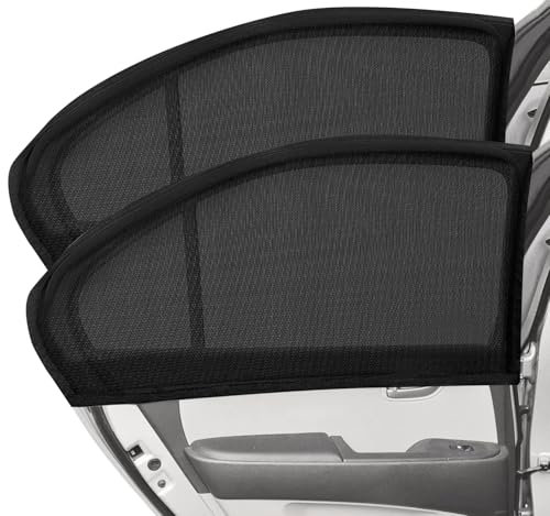 EOPUOZS Parasol de Coche para Ventana Lateral Trasera Protección UV, 2Pcs Parasol Coche para Niños y Mascotas, Fácil instalación, Común a la Mayoría de los Coches