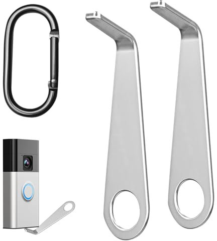 2 Pcs Video Doorbel Key Replacement Tool, Ring Doorbell Removal Tool with Keychain Versatile Ring Doorbell Camera Opening Key Tool Ring Doorbell Camera Opening Key Tool Secure Removal Key Tool