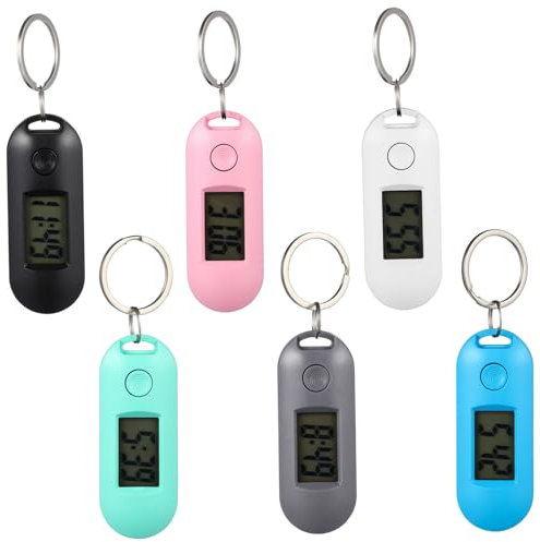 jojofuny 6stücke Digital Taschenuhr Mit Kette Led-anzeige Stumm Für Studenten Tragbare Elektronische Uhr Kleine Digitaluhr Als Schlüsselanhänger