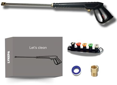 LYNXPA Omni Pa Pressure Washer Gun with Extension Wand, 39 inch, 3600 PSI, M22 Fitting. Premium Replacement Pressure Washer Sprayer and Wand Set. Ideal for Car, RV, and Home Wash