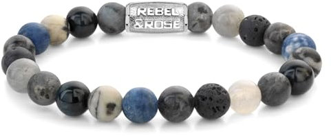 Rebel & Rose Herren-Armband Mountain High 8 mm RR-80114-S-XL 21 cm