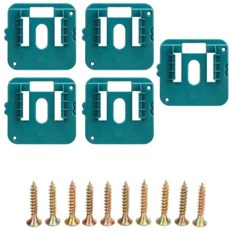 5Pcs Battery Mounts Dock Holder Lithium Batteries Storage Hanger for 18V BL1860 BL1850 BL1840 BL1830