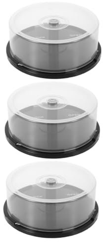 HOMOBABE 3pcs CD Dvd Storage Holder Scratch Resistant Plastic Organizer for Discs Stackable CD Storage Box Portable Movie Cases for Dvds for Home Office Car