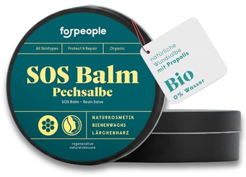 forpeople Pechsalbe mit Propolis BIO 150ml – Traditioneller Harzpflegebalsam mit Lärchenharz – Für Gesicht & Körper – Reichhaltige Pflegesalbe mit Bienenwachs für trockene, beanspruchte Haut