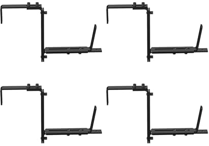 4/6 Stück verstellbare Halterungen für Fenster Blumenkästen, Wandmontage, Pflanzenhalter, Fensterbank Pflanzgefäß Stützset für den Außenbereich, Gartenkasten Montagehalterung