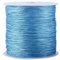 20 Farben 100 m x 0,8 mm Rattail Kordel mit Satin Nylon Trim Chinesischer Knoten für Halskette Armband - Aufreihmaterialien Himmelblau