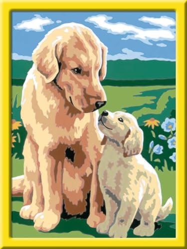 Ravensburger Peinture par numéros 28476 - Mère Amour - pour Enfants à partir de 7 Ans - Lot de 18 pièces