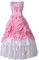 GRACEART Médiéval Style Victorien Fancy Robes Palais Royal Masquerade Vintage Fantaisie (2XL, Rose)