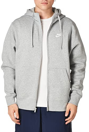 Nike Herren Sweatshirt M NSW Club Hoodie FZ BB, vast Grey/White, 2XL, BV2645