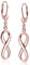 Materia Damen Ohrringe rosegold hängend - Unendlichkeit Ohrringe Silber 925 SO-249-Rose