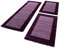 HomebyHome Bettumrandung Schlafzimmer 3 teilig Teppich Lila - Waschbarer Bettumrandung Teppich Läufer Set Extra Flauschig Bettvorleger Schlafzimmer Bettset:2 St. 60x110 cm | 1 St. 80x250 cm