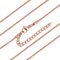 Rose Gold Round Snake Chain 20 Inch Stainless Steel Necklace for Matching Pendant Women Ladies Chains Fashion Jewelry Rose Gold 1mm Thin Herringbone Necklace
