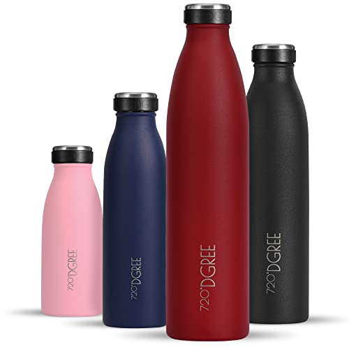 720°DGREE Vaccum Insulated Water Bottle “milkyBottle“ - 1litre - Leakproof, BPA-Free, Thermo Stainless Steel Flask - Sports, Gym, Fitness, School, Kids, Travel, Outdoor, Hot, Cold & Carbonated Drinks