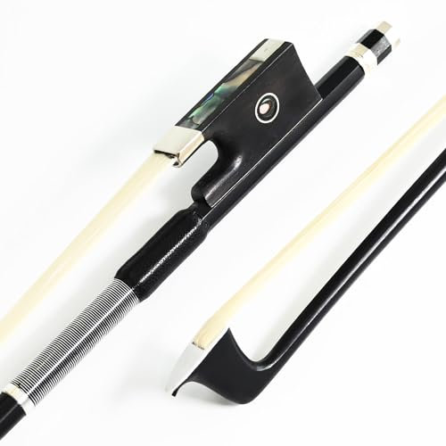 VINGOBOW - Geigenbogen Violine Geigen bogen Aus Carbonfaser Carbon Bow guteAnsprache Ebenholzfrosch 1/4 56cm