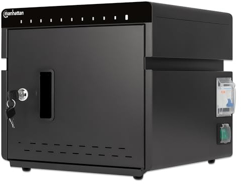 Manhattan 715942 Armoire de charge USB-C™ pour 10 Notebooks/Tablette/Smartphone Noir Noir