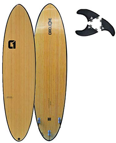 Circle One Mini-Surfbrett, Bambus, rund, 2,1 m, 15,2 cm