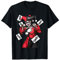 Comic Figur Schurken Kostüm Waffe Joker Spielkarte Filme T-Shirt