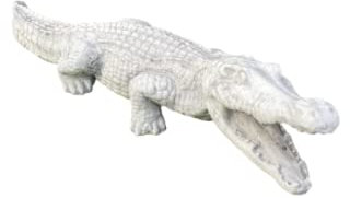 Massive Steinfigur riesiges Krokodil Reptil Tierfigur aus Steinguss frostfest Gartendeko Deko-Figur für Haus Garten Moderne Statue Garten-Figur