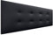 DHOME Kunstleder oder Stoff Kopfteil AQUALINE Pro mit 2 Reihen von Knöpfen gepolstertes Kopfteil Luxus Bett (145cm (Betten 120/135/140), Kunstleder Schwarz)