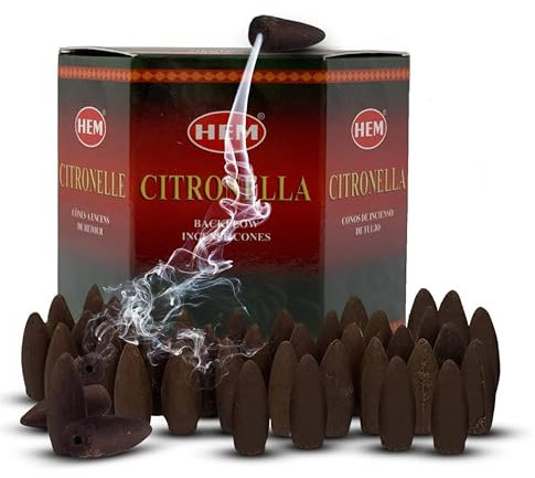 Conos de incienso de reflujo de citronela para cascada, fuente de humo aromático, neblina