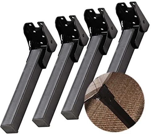 HFDASUENT Pieds de Lit Pliables,Lot de 4 Pieds pour Sommier à Lattes Pieds de Meuble Pieds De Meubles Pieds De Lit,pour Cabinet Bureau Canapé Table Basse TV Lit Pieds(Size:30cm)
