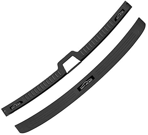 Dciustfhe Edelstahl Ladekantenschutz Stoßstangenschutz, für Volvo xc60 2018 2019 2020 2021 2022 Heck Rear Bumper Aufkleber Styling Kofferraumwanne Heckstoßstange Kantenschutz ZubehöR
