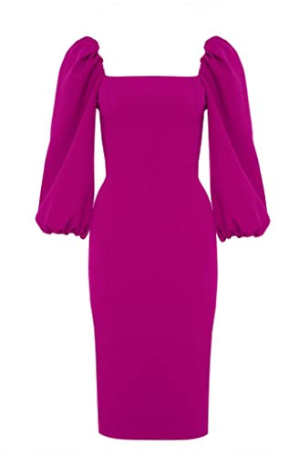 Swing Fashion Giselle | Fucsia | M Lápiz Mujer Tubo Festivo Noche Fiesta cóctel Sexy | Vestido Ajustado 38