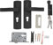 AUNMAS Door Handle Set, Manganese Steel Universal Home Lock Key Set With Lever, Cylinder, Keys, Screw, Back Box, Square Bar, Body, Iron Sheet