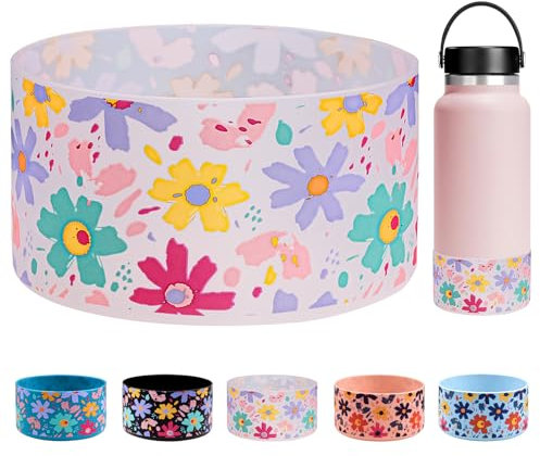 HEYSKAY Protective Flask Silicone Boot 12-24oz for Hydro Flask Water Bottle Bottom Cover Base, and Compatible with Stanley, Yeti, Simple Modern and Other Water Bottle with 2.85inch Bottom Diameter