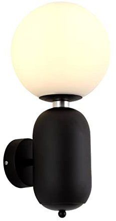 MIMMIC Nordic Wall Lamp Simple Postmodern Personality Creative TV Background Wall Aisle Wall Light Bed Head Single Wall Lamp Retro Industrial Style Glass Bracket Light Durable