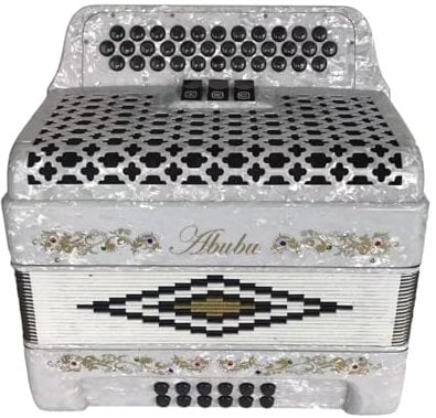 Abubu Akkordeon mit 34 Tasten 3412 GCF (weiß)