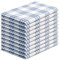 EllaTex 10er Pack Geschirrtücher Küchentücher Trockentücher Grubentücher 100% Baumwolle, Farbe: Royal
