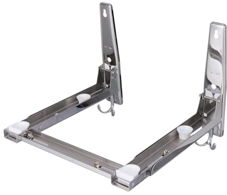 MAGICLULU Ständer Für Mikrowellenherde Edelstahl-organizer Halterungen Für Regale Mikrowellenregal Zusammenklappbares Ofenregal Aufbewahrungskiste Rostfreier Stahl An Der Wand Montiert