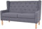 UTSRABFA Sofa Sitzbank Esszimmer Cord Sofa Küchensofa 2-Sitzer-Sofa Stoff Grau Geeignet für Schlafzimmer, Esszimmer, Wohnungen, Lofts