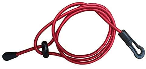 wueiooskj Kayak Paddle Bungee Inflatable Boat Holder Tie Down Cord Lanyard Portable Outdoor Rafting Safety Rope Accessories, Red