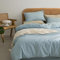 Michorinee Housse de Couette 200x200 Bleu Clair - Parure de Lit Adulte 2 Personnes avec Fermeture Éclair, Parure Housse Couette Couleur Unie en Microfibre lavée avec 2 Taie d'oreiller 65x65 cm