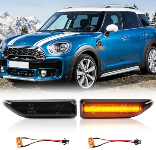 OZ-LAMPE LED Blinker Seitenblinker für B-M-W Mini Cooper Countryman F60 | Blinker mit Canbus Fehlerfrei, Schwarz