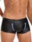 ohyeahlady PU Leder Boxershorts Herren Sexy Unterwäsche für Mann Unterhosen Slip Große Größen Dessous Reizwäsche Boxerbriefs Men Pouch Underwear Latex Hose Höschen Party Clubwear Schwarz XXL