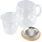 Vaso de Té Con Tapa y Colador, 420ML Taza Infusora de Vidrio Borosilicato Para Té Negro, Bebidas, Café Helado y Bolsas