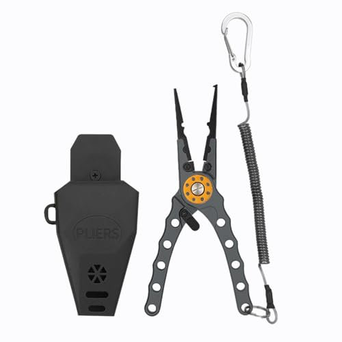 Fishing Pliers, Fishing Pliers, Fishing Pliers, Cutter, Fishing Cutter Made of Aluminium Alloy, Split Ring Pliers for Anglers, Husband, Father, Men, Fishermen