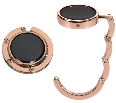 kwmobile Taschenhalter für Tisch - 2X Faltbare Antirutsch Handtaschenhalter Tisch Haken - Taschen Aufhänger - Geschenkidee Gadgets für Frauen - Taschenhaken Set in Kupfer