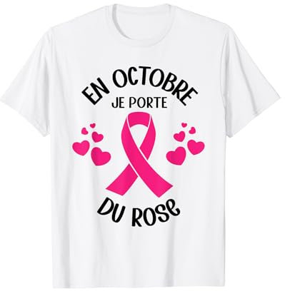 Octobre Rose Cancer Du Sein Femme Homme Sensibilisation T-Shirt
