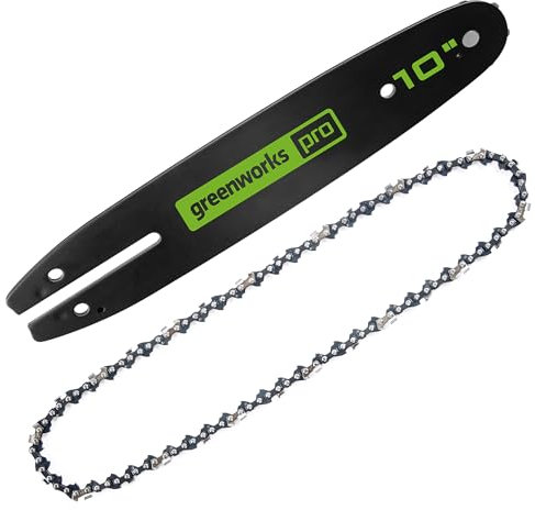 Greenworks 10 Replacement Pole Saw Bar and Chain Combo-1/4'' Pitch